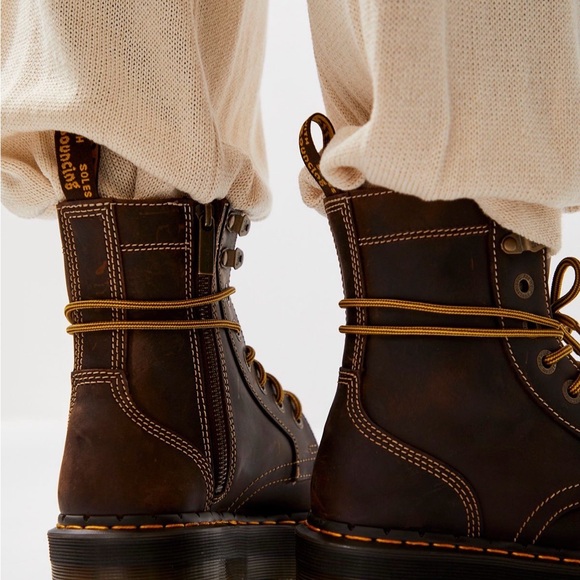 Dr. Martens Brown Lace Up Boots - Picture 3 of 3